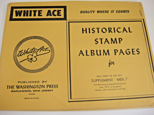 White ace 1975 mail early - white, in